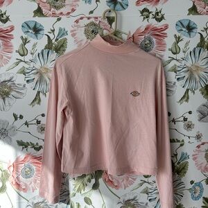Dickies Turtleneck Long Sleeve | Size XS | Pink 100% Cotton